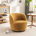 Modern Swivel Barrel Chair with 360 Degree Rotation Single Fabric Accent Chair