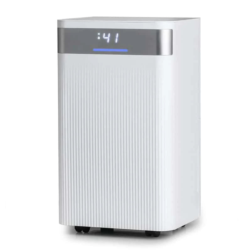 32 Pints 2000 sq ft Basement Dehumidifier with Drain Hose, 24H Timer & 3 Color Indicator, Quiet Portable Dehumidifier for Home, Bedroom, Bathroom